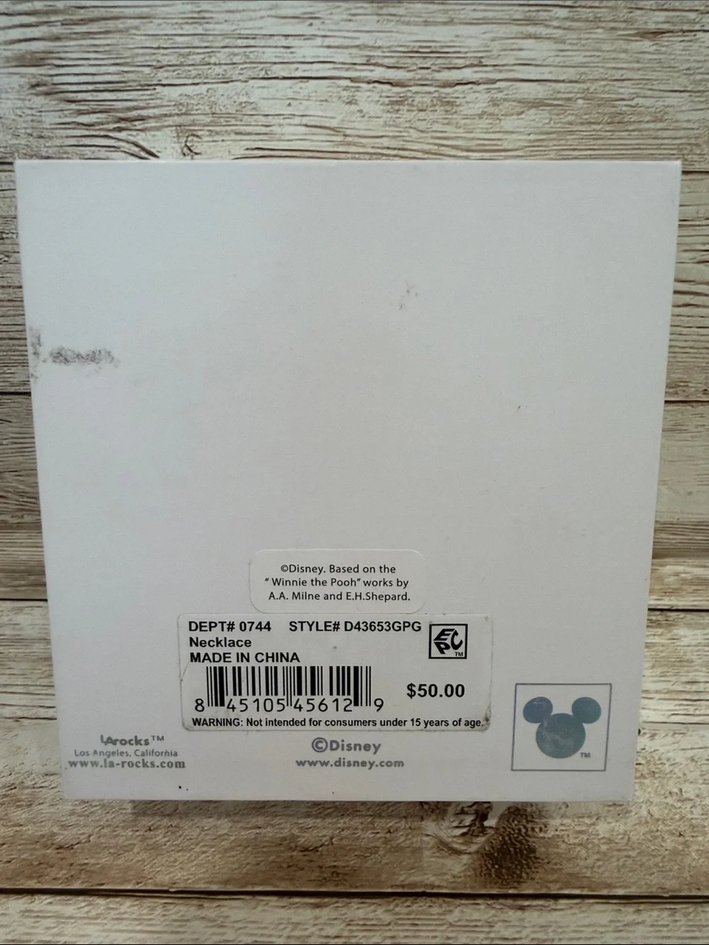 Disney Iridescent White Jewelry Box with Star Accents 16” NEW